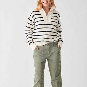 FAHERTY mariner sweater in bci-birch multi Size M NWOT